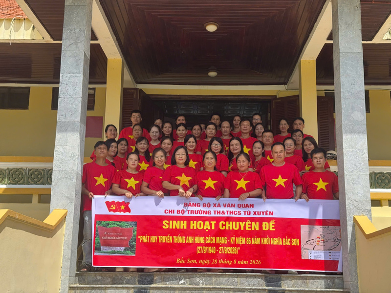 SINH HOẠT CHUYÊN ĐỀ: “Phát huy truyền thống anh hùng cách mạng – Kỷ niệm 86 năm Khởi nghĩa Bắc Sơn (27/9/1940 – 27/9/2026)”.